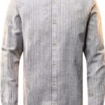 Chemise lin Bestseller manches longues fermeture boutonnée-0