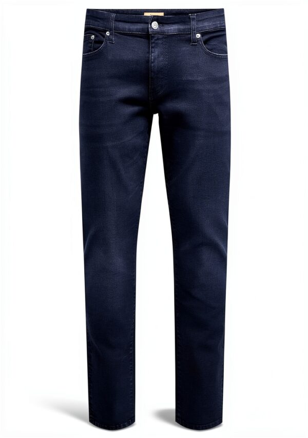 Bestseller Jean Homme Coupe Classique Denim Bleu Noir-0