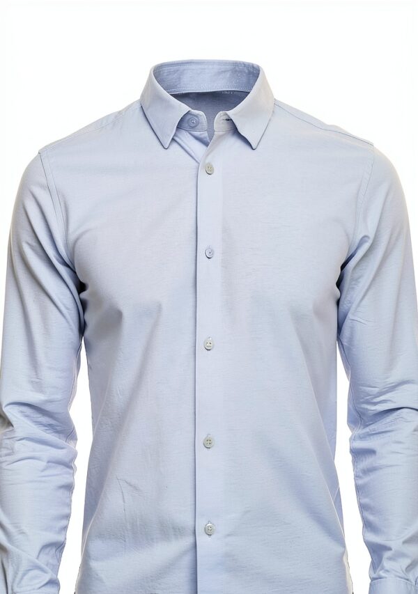 Chemise Bestseller coton ajustée homme bleu ciel tailles-5