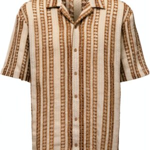 Only Sons Chemise Adulte Rayure Col Station Manches Courtes-0