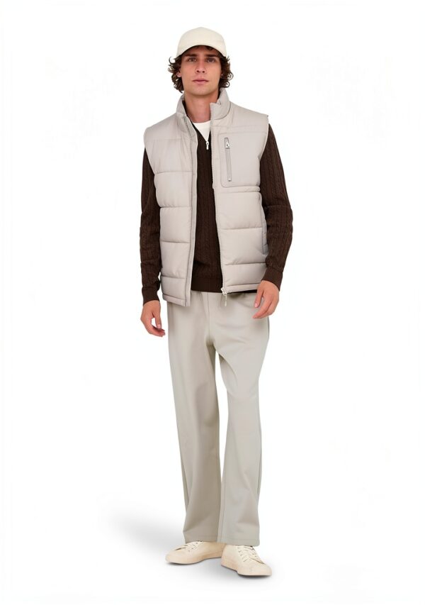 Manteau sans manches homme ONLY SONS polyester gris clair-4