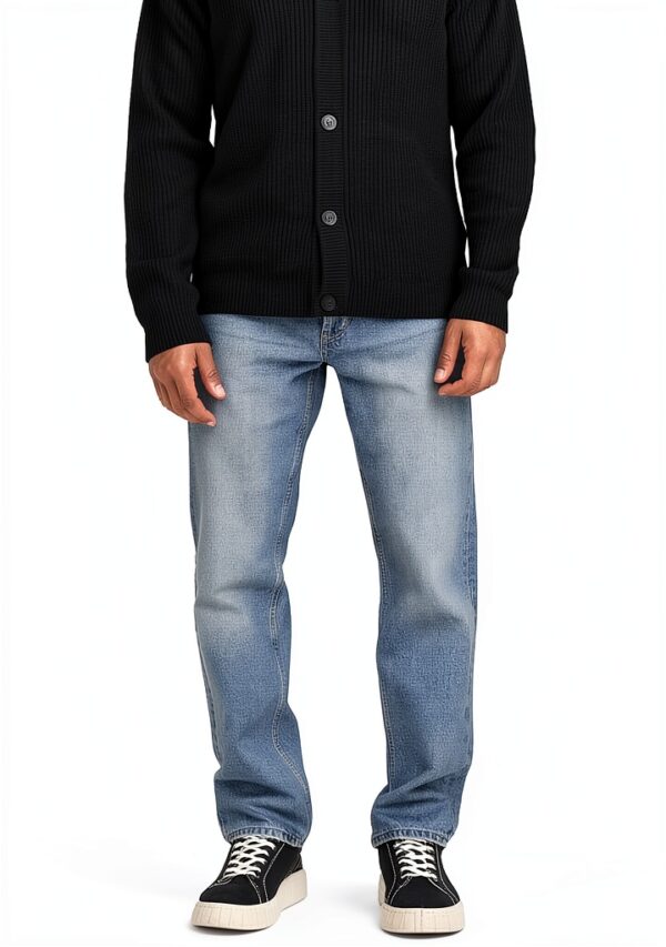 Bestseller Jeans Homme Coton Recyclé Coupe Droite Bleu Clair-0