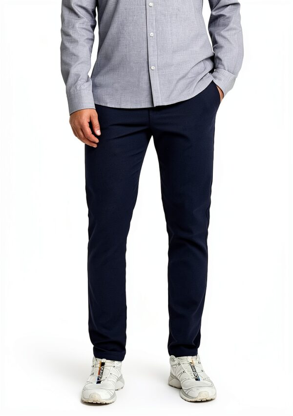 Pantalon chino homme Bestseller stretch fermeture éclair-2