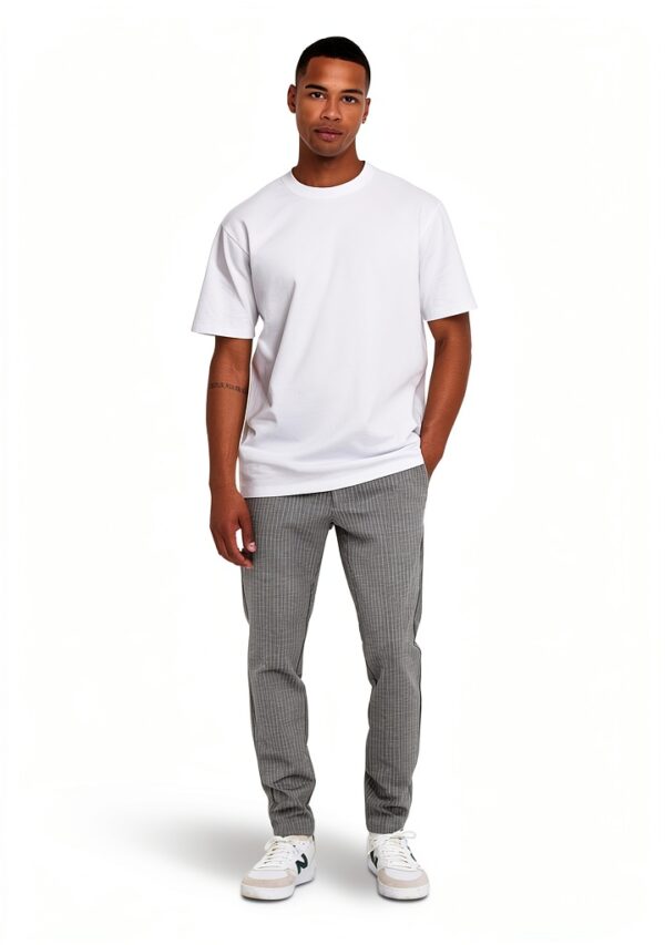 Pantalon chino homme Tapered Fit Rayures 76 polyester 20-6