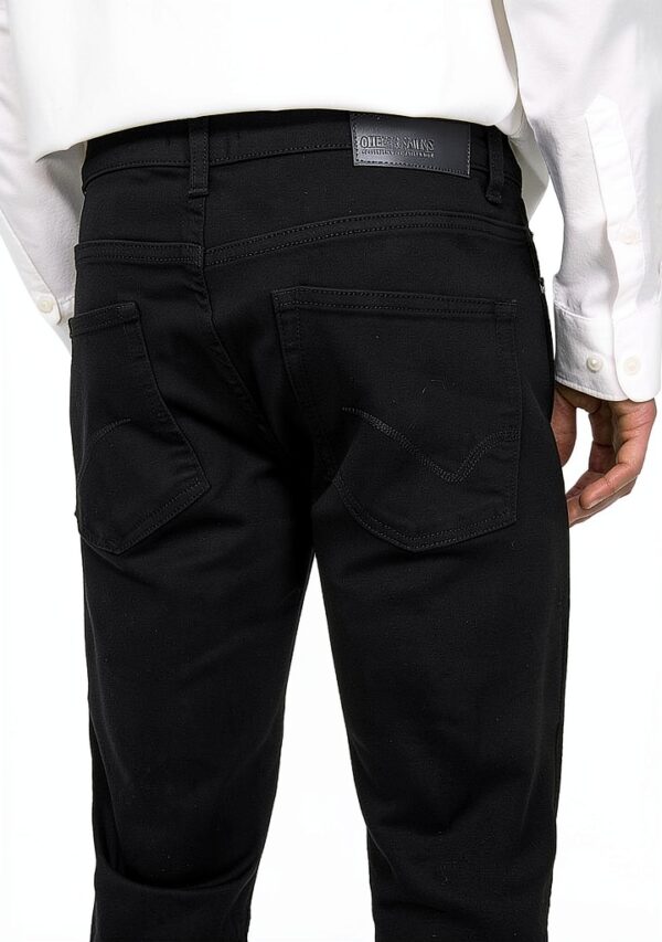 Bestseller Jean Noir Homme Taille Basse Poches Arrière-7