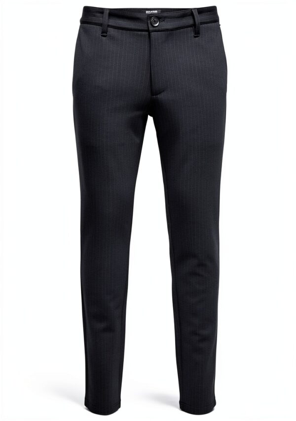 Pantalon Chino Homme Tapered Fit Polyester Viscose-8