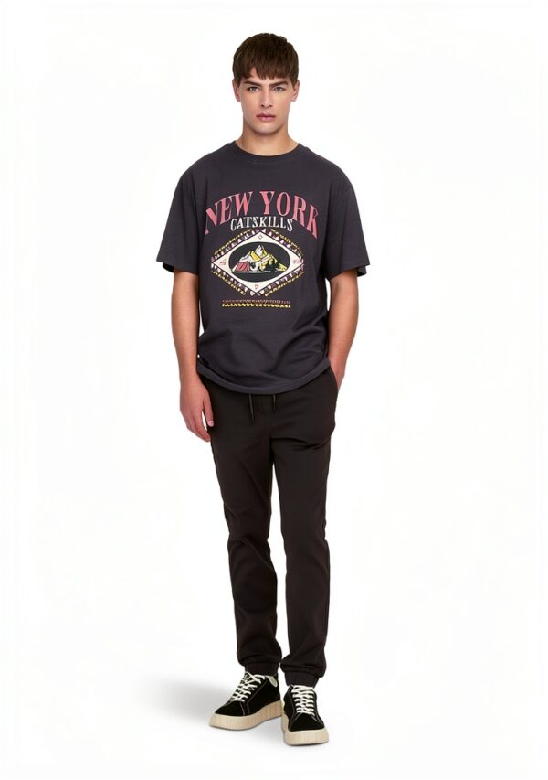 T-shirt homme Bestseller coton col rond manches courtes-5