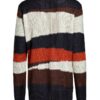 Pull tricot texturé Bestseller col rond homme bleu marine-3