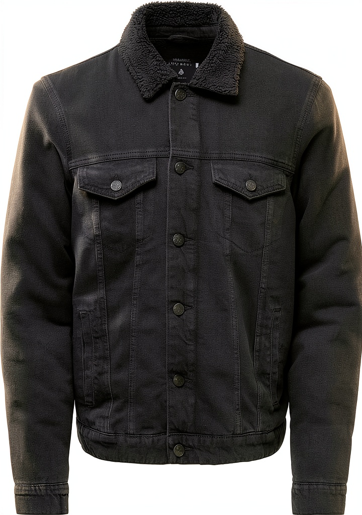 Veste en jean Only Sons portée par un homme en extérieur