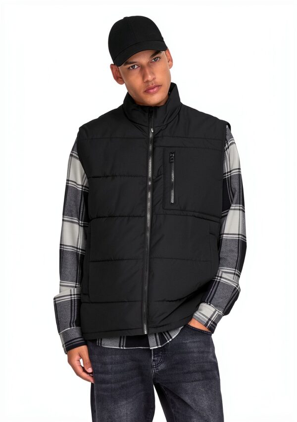 Gilet matelassé sans manches ONLY SONS Homme Noir Polyester-2