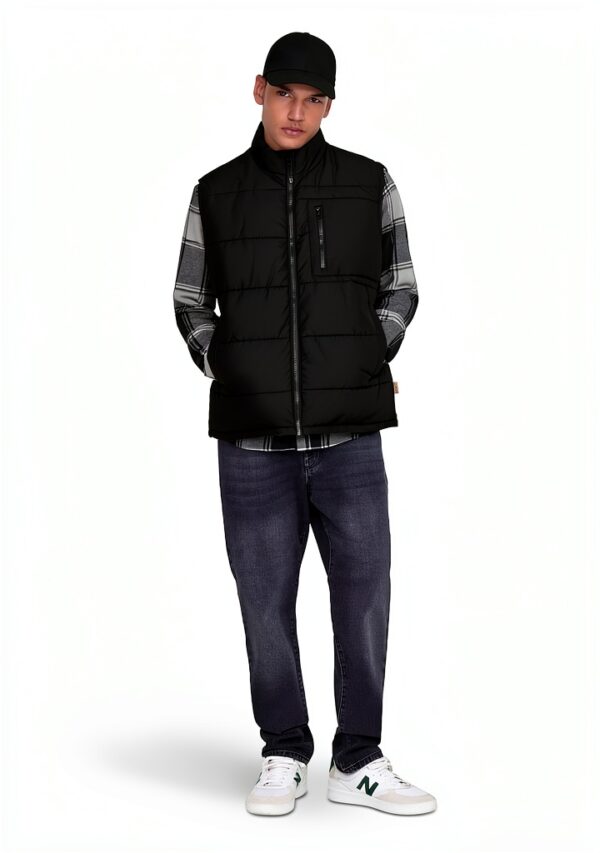 Gilet matelassé sans manches ONLY SONS Homme Noir Polyester-4