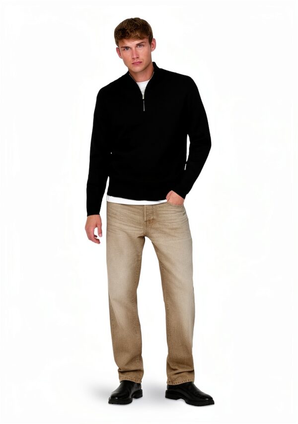 Jean homme ONLY SONS beige coupe classique confortable-4