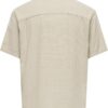 Chemise manches courtes ONLY SONS homme doublure argentée-1