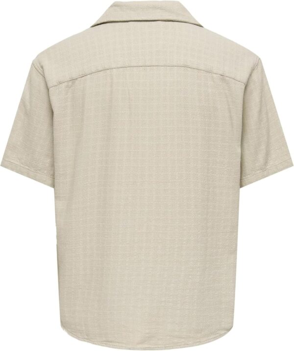 Chemise manches courtes ONLY SONS homme doublure argentée-1