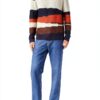 Pull tricot texturé Bestseller col rond homme bleu marine-1