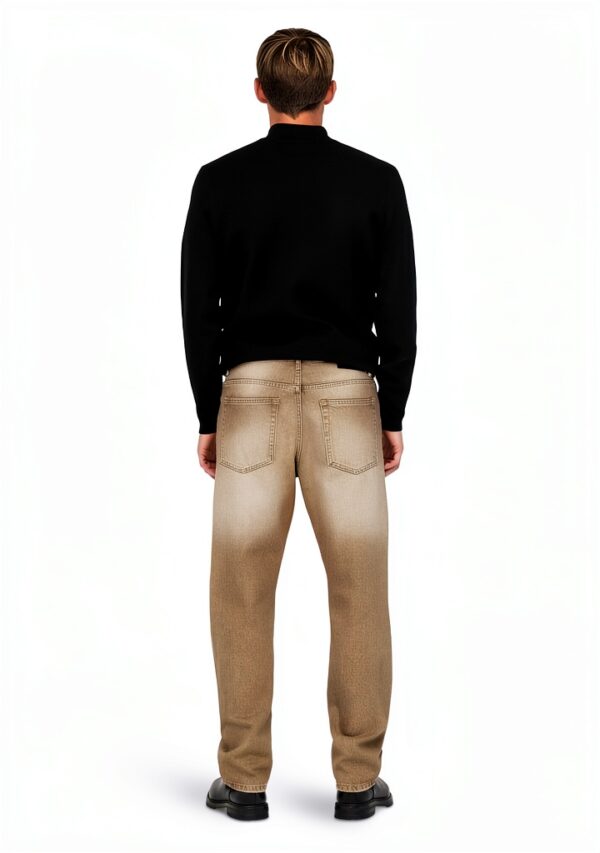 Jean homme ONLY SONS beige coupe classique confortable-3