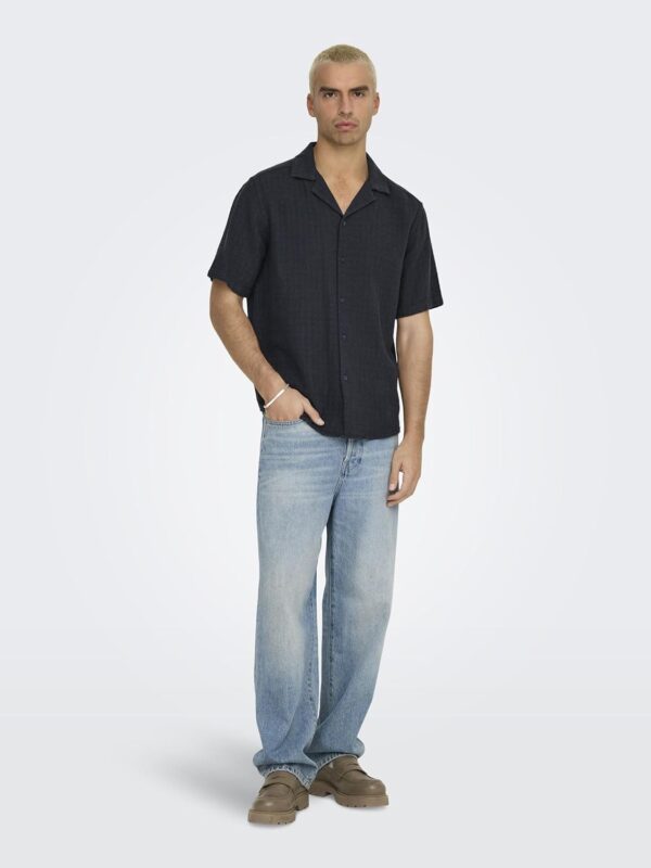 Chemise manches courtes ONLY SONS homme coton confortable-3