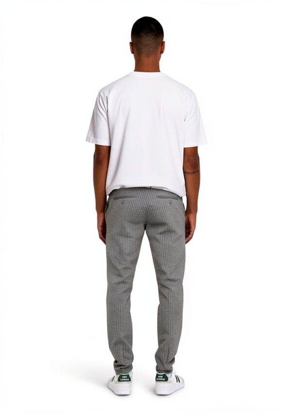 Pantalon chino homme Tapered Fit Rayures 76 polyester 20-5