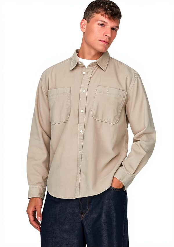 Chemise homme Bestseller coton ample poches poitrine-0
