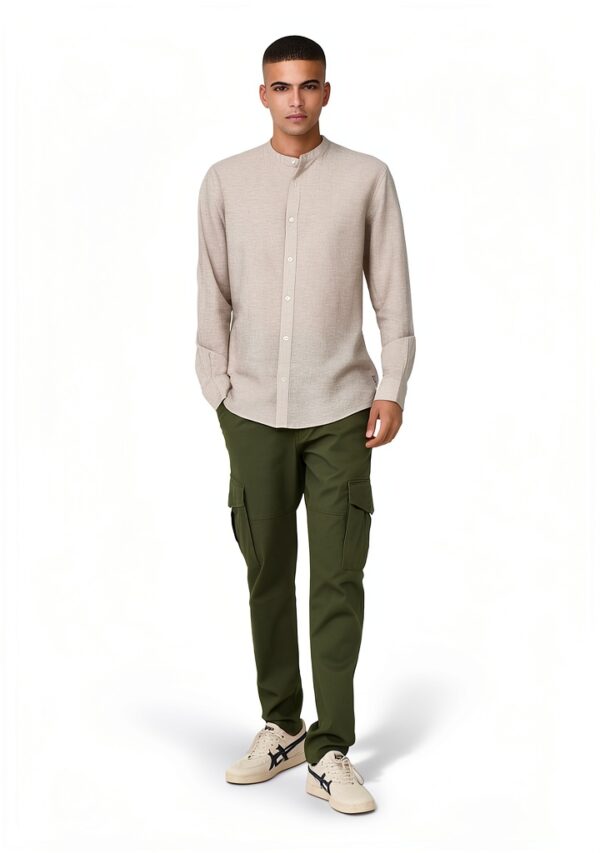 Pantalon cargo coton recyclé Bestseller coupe fuselée homme-5