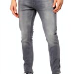 Jean Skinny Homme Coton Élasthanne Grey Denim Fit-0