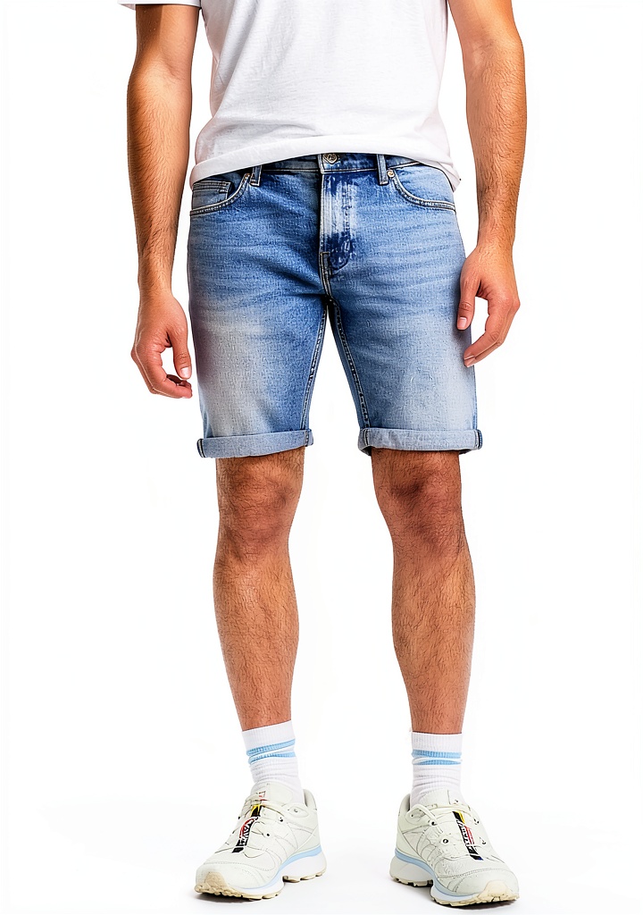 Short en jean Bestseller porté en extérieur