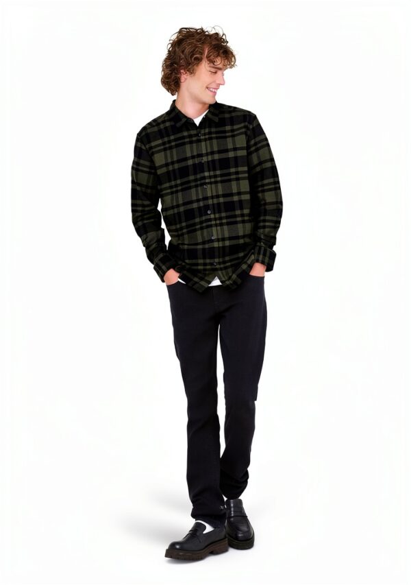 Only Sons Chemise Homme Carreaux Coupe Ajustée Boutonnière-4