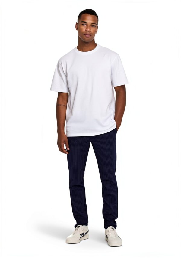 Pantalon Chino Homme Tapered Fit Polyester Viscose-5