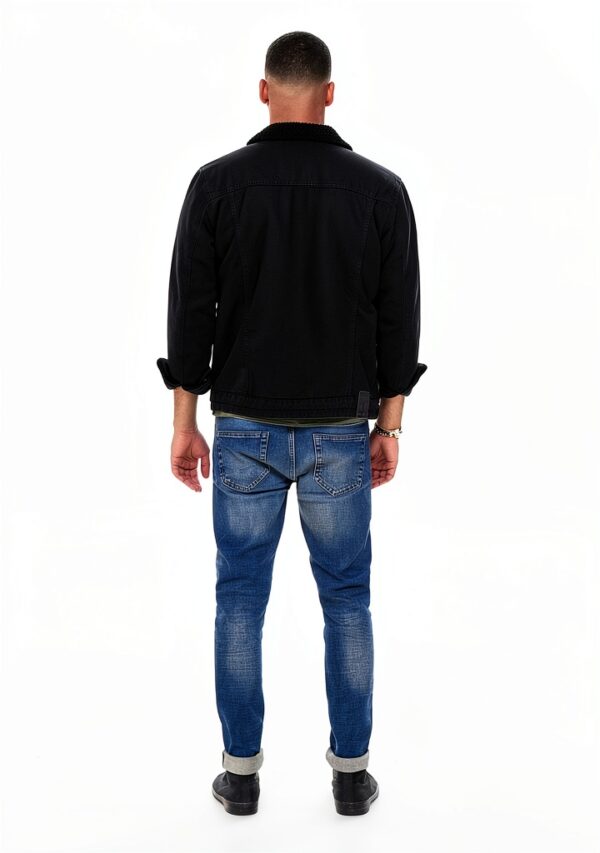 Veste en jean Only Sons Homme Noir Poche Détails-6