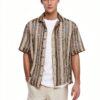Only Sons Chemise Adulte Rayure Col Station Manches Courtes-2