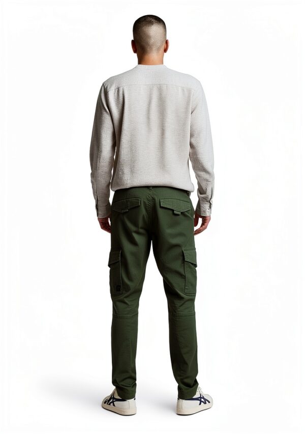 Pantalon cargo coton recyclé Bestseller coupe fuselée homme-4