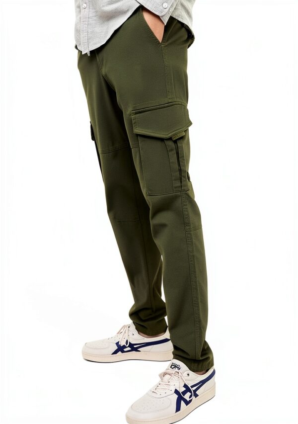 Pantalon cargo coton recyclé Bestseller coupe fuselée homme-6