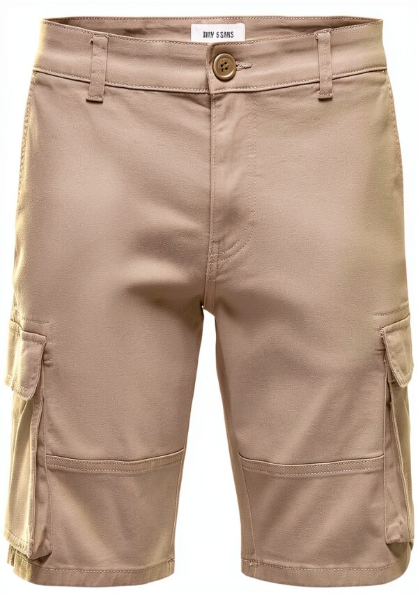 Short Cargo Bestseller Homme Coupe Classique Olive-8