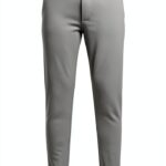 Pantalon chino Bestseller coupe ajustée kaki vintage homme-0