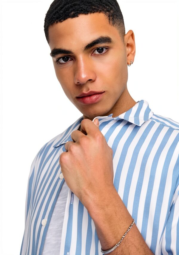 Only Sons Chemise homme viscose col chemise manches courtes-6