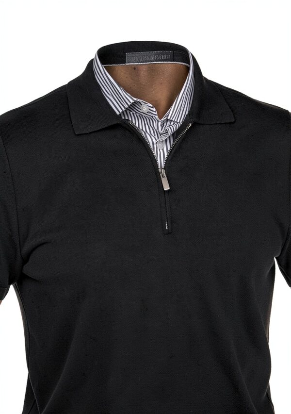 Polo Bestseller Homme Regular Fit Doublure Argentée Noir-6