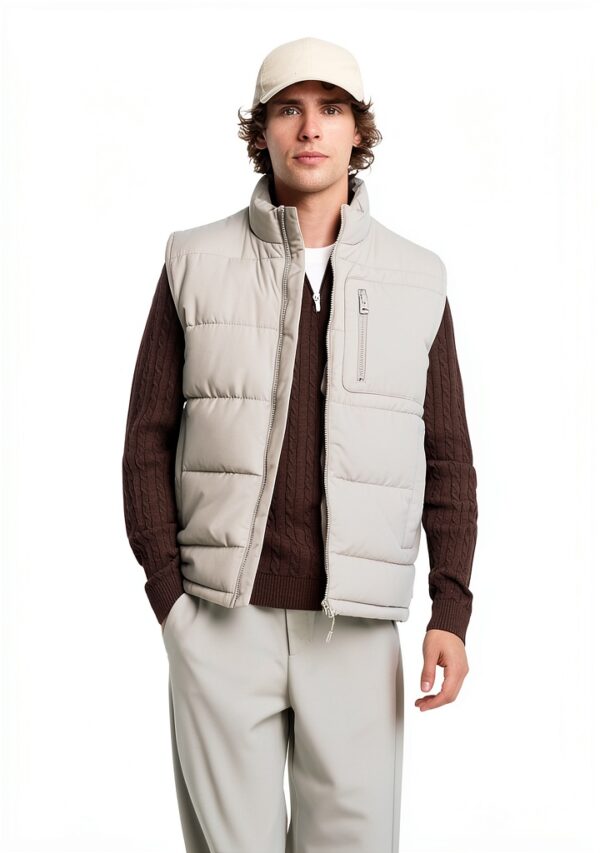 Manteau sans manches homme ONLY SONS polyester gris clair-2