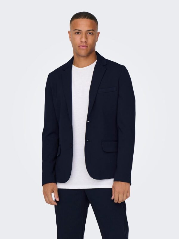 Blazer Bestseller Homme Col à Revers Coupe Ajustée-2
