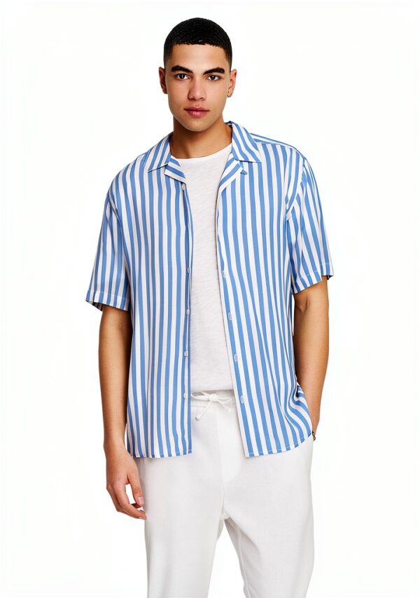 Only Sons Chemise homme viscose col chemise manches courtes-2