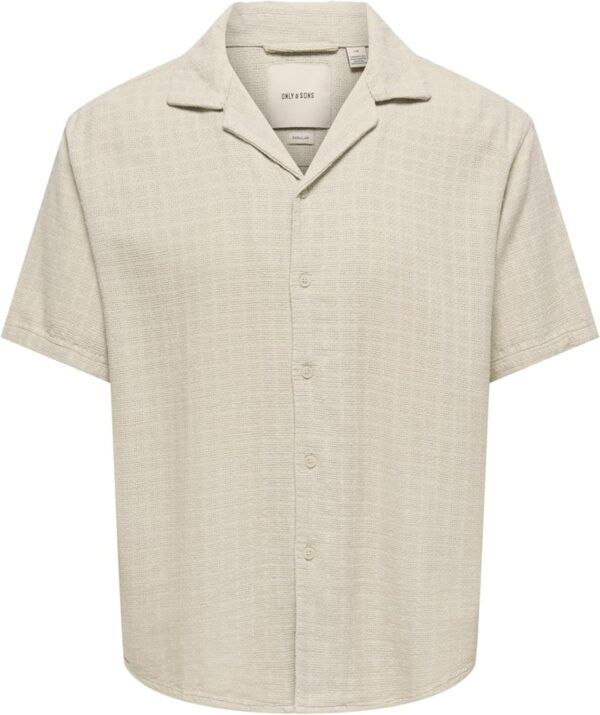 Chemise manches courtes ONLY SONS homme doublure argentée-0