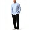 Chemise Bestseller coton ajustée homme bleu ciel tailles-1