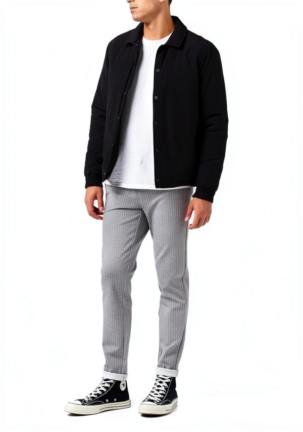 Pantalon chino homme Tapered Fit Rayures 76 polyester 20-1