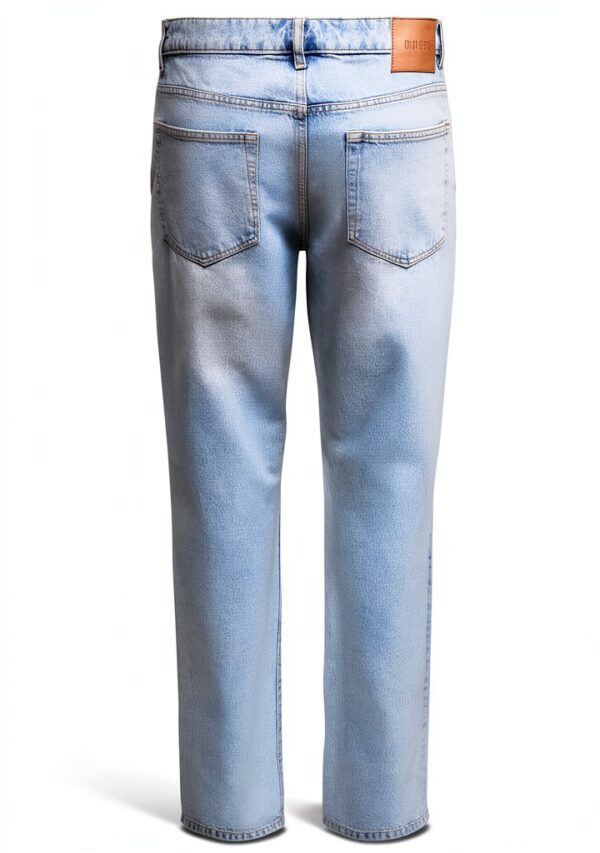 Bestseller Jeans Homme Coton Recyclé Coupe Droite Bleu Clair-2