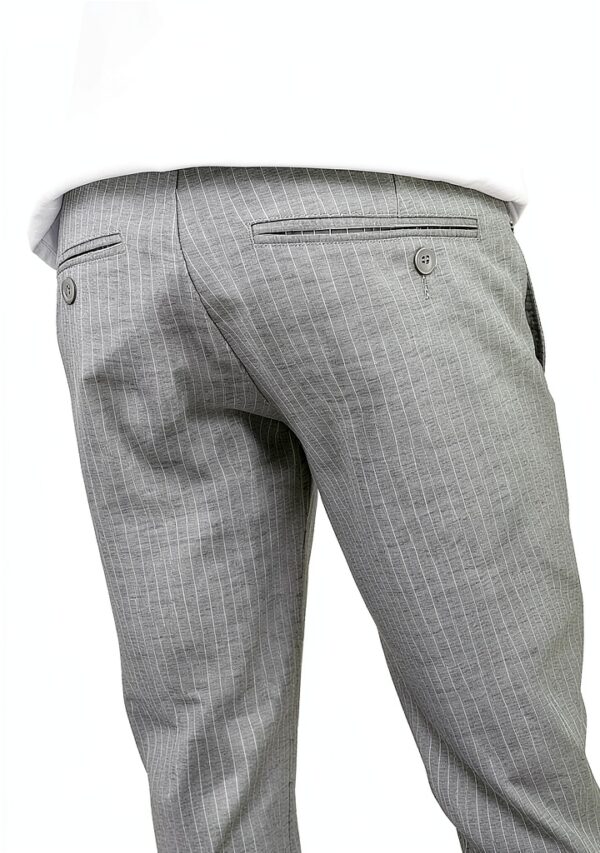 Pantalon chino homme Tapered Fit Rayures 76 polyester 20-8