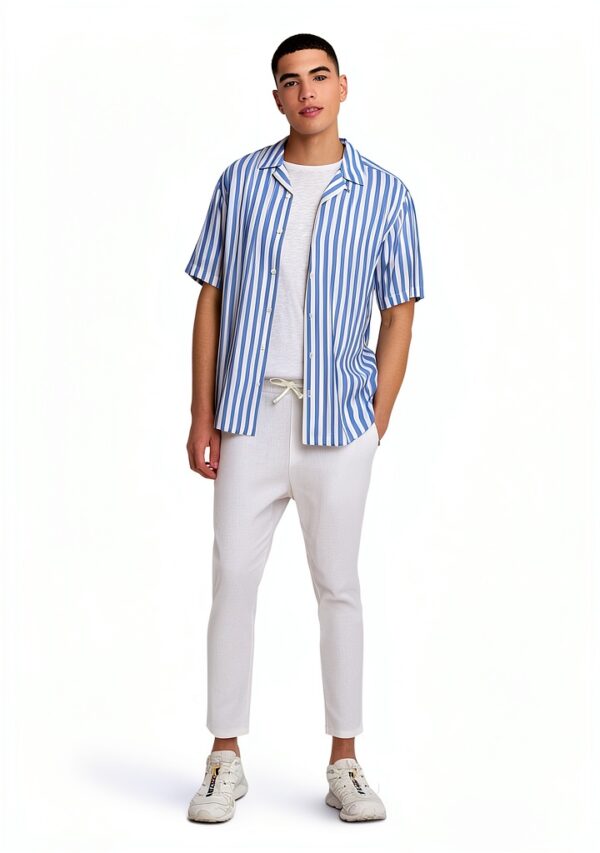 Only Sons Chemise homme viscose col chemise manches courtes-4