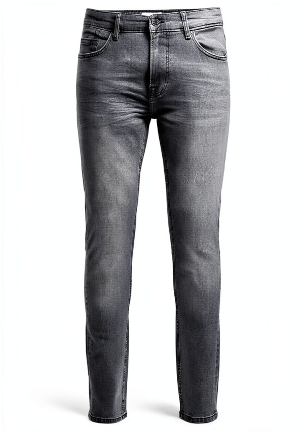Jean Skinny Homme Coton Élasthanne Grey Denim Fit-1