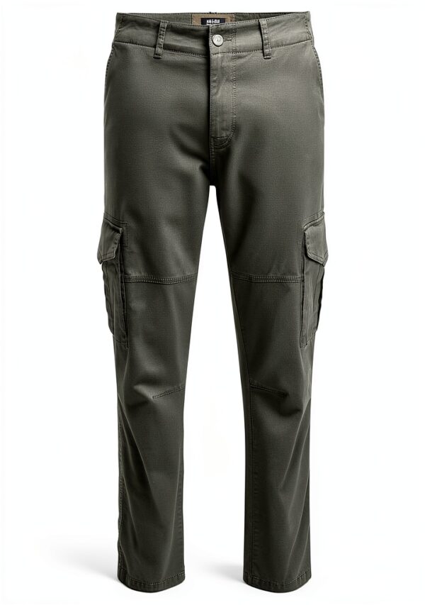 Pantalon cargo coton recyclé Bestseller coupe fuselée homme-1