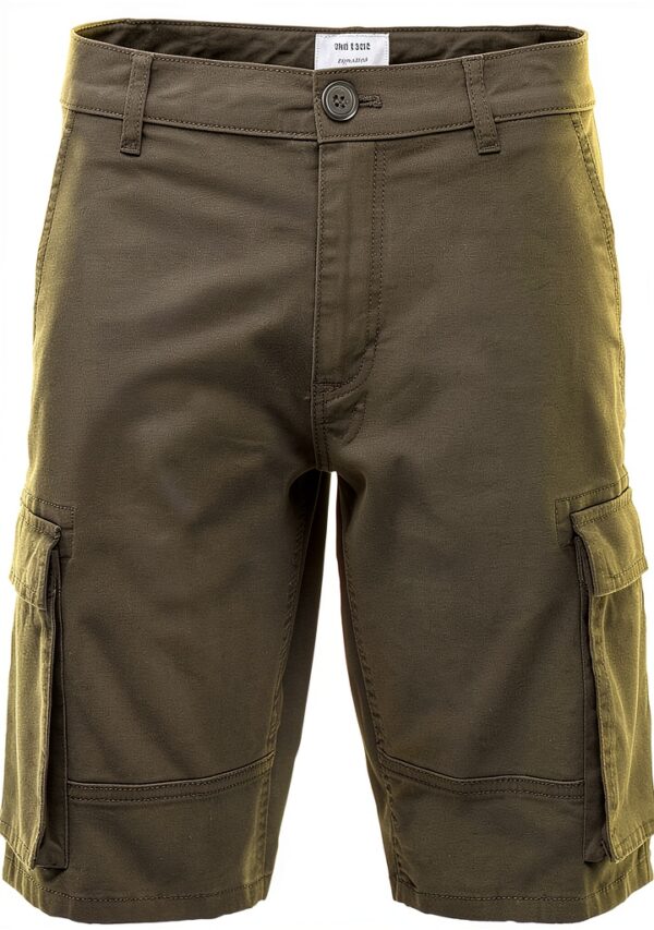 Short Cargo Bestseller Homme Coupe Classique Olive-1