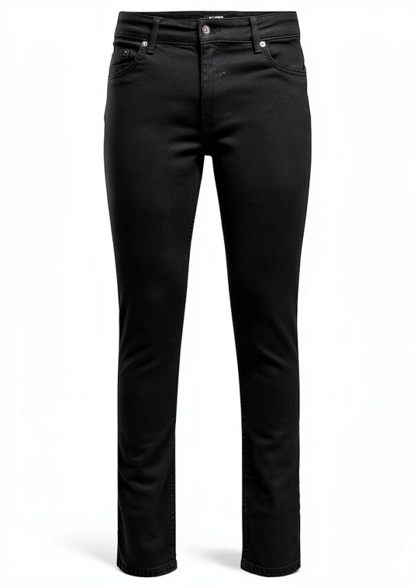 Bestseller Jean Noir Homme Taille Basse Poches Arrière-0