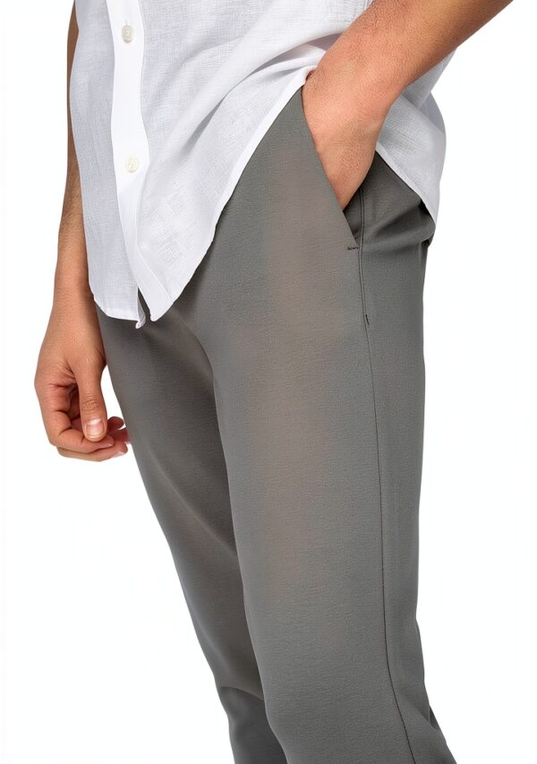 Pantalon chino Bestseller coupe ajustée kaki vintage homme-5